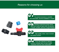 Connecteur de ruban goutte-à-goutte en plastique PP 16 mm avec écrou de verrouillage, résistant aux UV et anti-vieillissement, pour l'irrigation des serres agricoles et des fermes