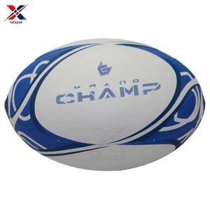 Ballons de rugby en PVC légers cousus à la machine de qualité export pour sports de plein air unisexes, logo personnalisé pour l'entraînement scolaire et les clubs - Product Image 3