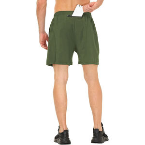 Shorts en coton pour hommes style urbain, respirants, légers, taille élastique, décontractés, motif uni, design le plus populaire, OEM - Product Image 3