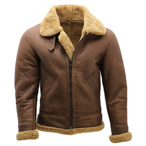 Wholesale Latest Design <b>Men</b> Winter <b>Jacket</b> Best Quality Top Selling <b>Men</b> <b>Shearling</b> Leather <b>Jacket</b> <b>For</b> Online Sale - Product Image 1