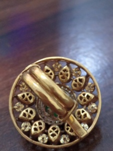 Amaira Jewels Vintage Floral <b>Cocktail</b> <b>Ring</b> 18K <b>Gold</b> Plated Silver Green Doublet Stone Women Party Jewelry Classic <b>Ring</b> - Product Image 1