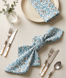 Serviettes de table en coton en gros, imprimées et brodées à la main, réutilisables pour les dîners, mariages et fêtes, 100 % coton fait main - Product Image 4