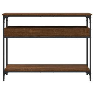 Table console en bois d'ingénierie de chêne brun de 39,4 pouces de long - Product Image 4