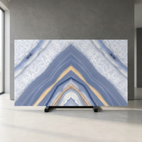 Carrelage mural en porcelaine brillant poli 600x1200mm, style moderne, effet brique, pour extérieur, antidérapant, bleu Sigma