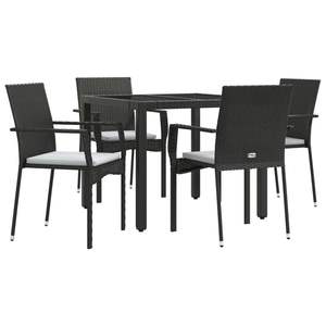 Conjunto de Comedor para Jardín en Negro - Product Image 3