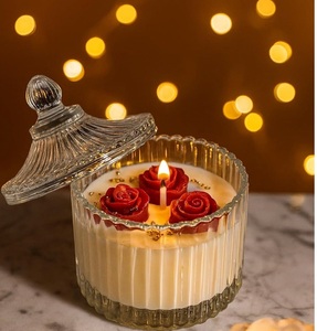 Porte-bougie en verre fait main, magnifique centre de table pour la maison, les restaurants, les mariages, les événements, les fêtes et les occasions spéciales - Product Image 5