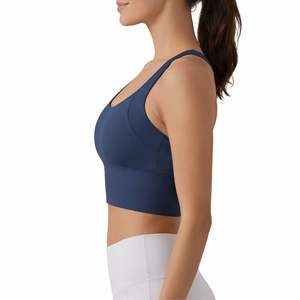 Women's Breathable <b>Longline</b> High Support Sports <b>Bra</b> for Yoga & Fitness OEM Service with Front Logo Wholesale - Product Image 3