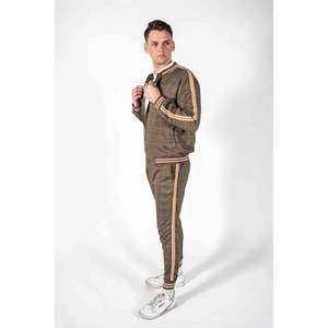 Ensemble de survêtement à carreaux pour homme, style streetwear - Product Image 1