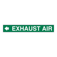 Marqueur de conduit d'air d'échappement Brady - Étiquette adhésive en PVC durable pour les conduits HVAC et industriels