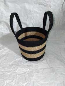 Cesta de Almacenamiento Moderna Tejida 100% Algodón Ecológico con Asas Dobles, Organizador para Ropa, Picnic y Uso Doméstico - Product Image 2