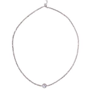 Collar en Capas de Alta Gama para Mujer, Diseño de Nicho de Instagram con Perlas Naturales de Agua Dulce de Lujo Ligero y Poco Plata Rota - Product Image 5