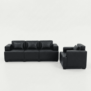 Canapé modulable carré en gros, 4-5 places, en cuir PU et structure en bois robuste, pour collection de meubles de salon et de bureau - Product Image 3