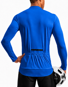 FuturesKing Intl. Men's White <b>Long</b> <b>Sleeve</b> Cycling <b>Vest</b> Anti-UV Polyester Silk Screen Printed Quick Dry Breathable Bike Base - Product Image 3