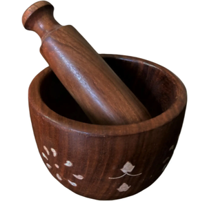 Wood Mortar & Pestle Kitchen Tools Gadgets Spice Pepper Crusher <b>Herbs</b> <b>Grinder</b> Garlic Mortar And Pestle At Lowest Price - Product Image 2