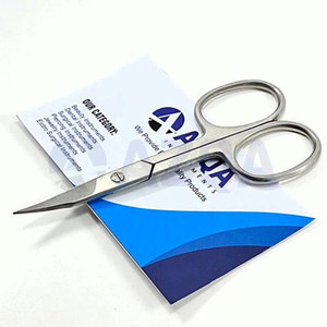 Ciseaux à ongles et à cuticules à pointe incurvée en acier inoxydable avec lames tranchantes pour manucure et soin des ongles professionnels - Product Image 3