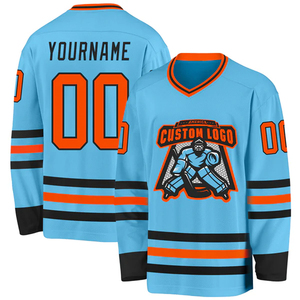 Jersey de Hockey sobre Hielo Personalizado, Uniforme de Hockey Sublimado OEM, Uniforme de Hockey Personalizado para Equipos, Estilo Estadounidense, Ropa Deportiva Transpirable de Poliéster - Product Image 6