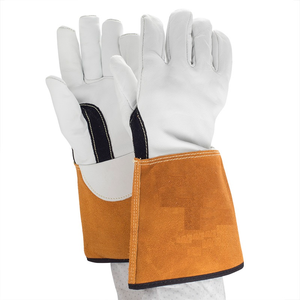 Gants de soudage TIG en cuir de vachette à grain fin sur mesure, résistants, avec des caractéristiques imperméables, anti-coupures et ignifuges pour les soudeurs - Product Image 2