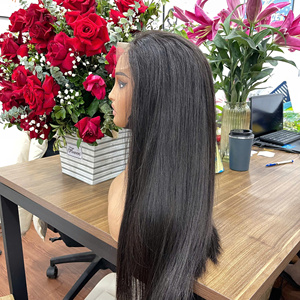 Meilleures ventes! Perruque en cheveux humains avec closure en dentelle au milieu, cheveux naturels raides, pour femmes, style doux, fournisseur de cheveux bruts - Product Image 5