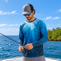 Chemise de pêche respirante 150 g/m², marque privée, pour pêcheurs performants, hauts de pêche pour marques.