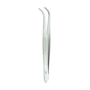 Pince à épiler de précision à pointe dentelée incurvée en acier à haute teneur en carbone, durable pour la manucure, usage domestique et commercial - Product Image 1