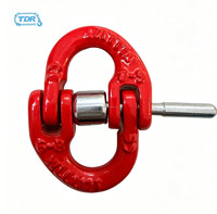 Chaîne de connexion ronde en alliage G80 de marque TDR, revêtement poudré, emballée en carton, connecteur de chaîne de levage à verrouillage par marteau