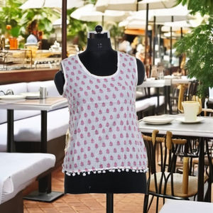 Vestido Mini Sexy sin Mangas con Estampado Floral, 100% Algodón, Hecho a Mano, para Fiestas, Vestido Corto de Uso Diario para Mujer - Product Image 2