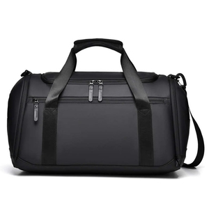 Unisex Duffle <b>Bag</b> <b>Large</b> Capacity 36-55L Zipper Closure Gym Weekender Travel <b>Bag</b> <b>Black</b> Soft Handle - Product Image 6