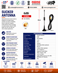 Antena de ventosa de 6dBi 432-443MHz multibanda para exteriores, amplificador de señal WiFi GSM GPS LTE IoT, antena SMA macho - Product Image 1