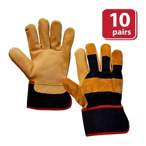 ถุงมือหนังวัวลายเกรนสำหรับงานอุตสาหกรรม ป้องกันภัยส่วนบุคคล ถุงมือช่างชาวแคนาดา ทนทานสำหรับงานก่อสร้าง - Product Image 1