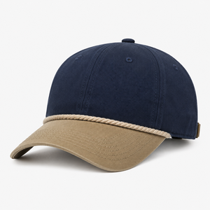 Wholesale 100% Cotton Classic Baseball <b>Cap</b> for Men Customizable Luxury <b>Plain</b> Sports Hat with Hand Embroidery Formal Style - Product Image 2
