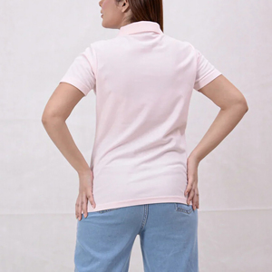 Camiseta polo personalizada de color sólido para mujer, ropa de verano, 100% algodón, transpirable, de secado rápido, cómoda. - Product Image 5
