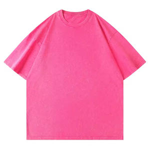 T-shirts surdimensionnés pour hommes en coton lourd 220 g/m² avec logo personnalisé brodé, effet délavé, respirants – Fournisseur - Product Image 2