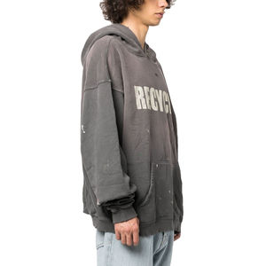 Custom Men Distressed Hoodie Oversized Washed Cotton Fleece Pullover <b>Sweatshirt</b> <b>Vintage</b> Streetwear Heavyweight Hoodie Graphic Pr - Product Image 3