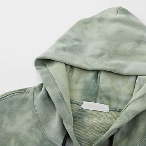 Sweat-shirt à capuche tie-dye pour homme, coupe classique, tricoté, décontracté, pour l'automne, vert, sweats à capuche et sweat-shirts pour homme, jersey de coton - Product Image 3