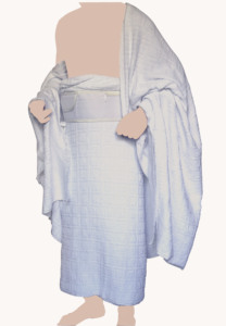 ชุดผ้าขนหนูอิห์รอมผ้าฝ้ายพรีเมียมสำหรับฮัจญ์และอุมเราะห์ 2 ชิ้น ซึมซับดี ทนทาน ผ้าฝ้ายแท้ สวมใส่สบาย ระบายอากาศได้ดี - Product Image 5