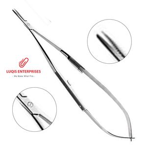 Portaagujas Castroviejo con superficie de diamante, mandíbula suave y delicada, instrumento quirúrgico oftálmico de acero inoxidable, reutilizable - Product Image 4