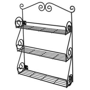 2 Tier Countertop <b>Spice</b> Rack Metal Storage Organizer Shelf with Wooden Handle Condiment Seasoning <b>Jar</b> Holder Stand Kitchen - Product Image 4