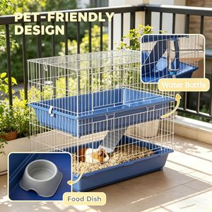 Gabbia Moderna di Lusso in Acciaio Inossidabile per Piccoli Animali, Taglia XL, per Criceti, Uso Interno ed Esterno, con Motivo Personalizzato - Product Image 6
