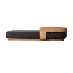 Chaise longue de luxe en teck pour l'extérieur, dossier réglable, pour piscine, villa, jardin, mobilier de resort - Product Image 3