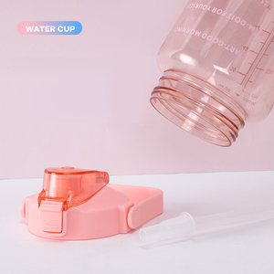 2000ml Reusable Transparent <b>Water</b> <b>Bottle</b> <b>with</b> <b>Straw</b> Lid for Fitness & Travel - Product Image 3
