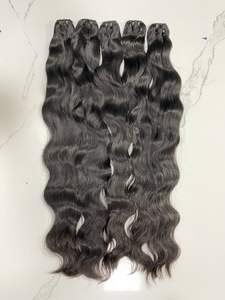 Extensiones de cabello humano vietnamita ondulado natural 100%, doble trama, cutícula alineada, pelo tejido, precio al por mayor para mujeres negras - Product Image 3