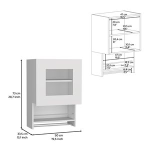 Mobile da cucina a parete Ithaca bianco con portasciugamani e portaspezie integrati - Product Image 5