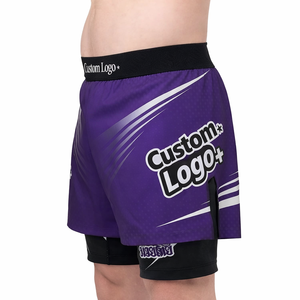 Premium MMA Fight <b>Shorts</b> Dual Layer Compression Breathable Lightweight 100% Polyester Training Gym Fightwear OEM Manufacturer - Product Image 6