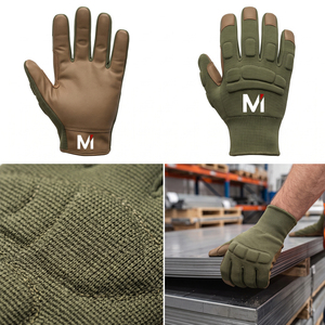 Industrial Grade Cut Impact Resistant Mechanic Work <b>Gloves</b> Heavy Duty Synthetic Leather Palm Workshop Hand General Purpose - Product Image 5