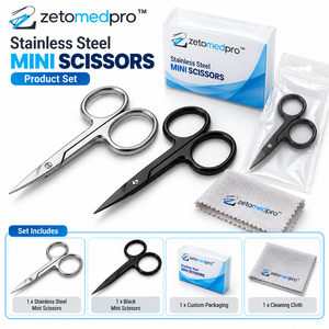 Ciseaux miniatures en acier inoxydable noirs personnalisés, petit outil de coupe de précision, outil artisanal de couture, outil manuel ZETOMEDPRO - Product Image 6