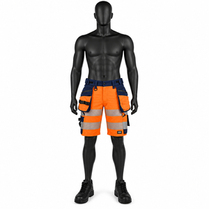 Shorts de travail haute visibilité avec plusieurs poches, shorts de sécurité réfléchissants pour les travailleurs industriels - Product Image 2
