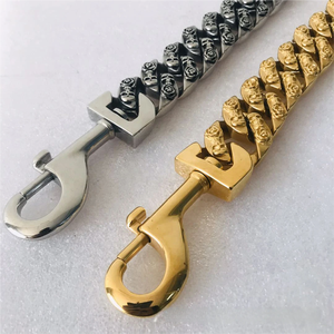 Correa para Mascotas de Acero Inoxidable de 32 mm con Diseño de Calavera, Estilo Hip-Hop, Antipérdida para Perros Medianos y Grandes - Product Image 4