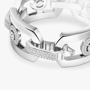 White <b>Gold</b> Diamond <b>Cocktail</b> <b>Ring</b> Round Brilliant Cut Geometric Luxury Women's Engagement <b>Ring</b> - Product Image 2