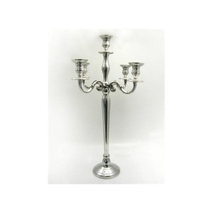 Durable Crystal Glass 5 Arm Candle Stand Reusable <b>Candelabra</b> for Event and Home Decor Use - Product Image 1