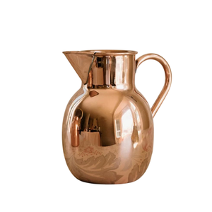 Pichet à eau en cuivre martelé avec poignée en laiton, carafe vintage en métal pour servir à la maison, pichet en cuivre - Product Image 4